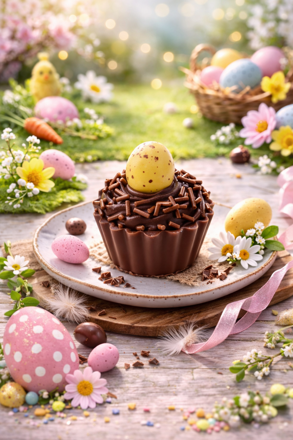 Cupcakes Ganache Nid d’oiseaux (x2) - Chocolaterie Belge (Pralibel)