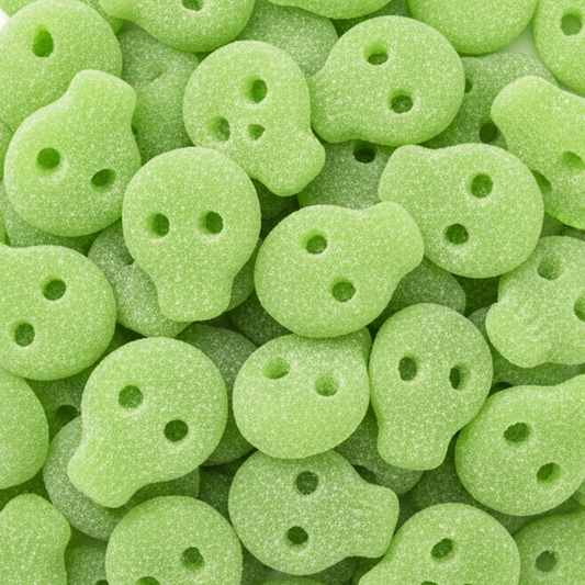 Crâne Citron Vert (100g) - Bonbons Suédois