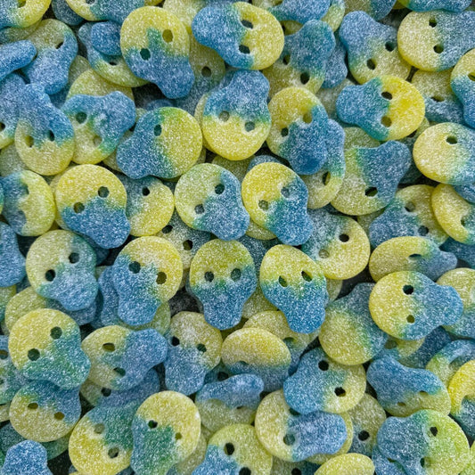Crâne Framboise/Citron (100g) - Bonbons Suédois