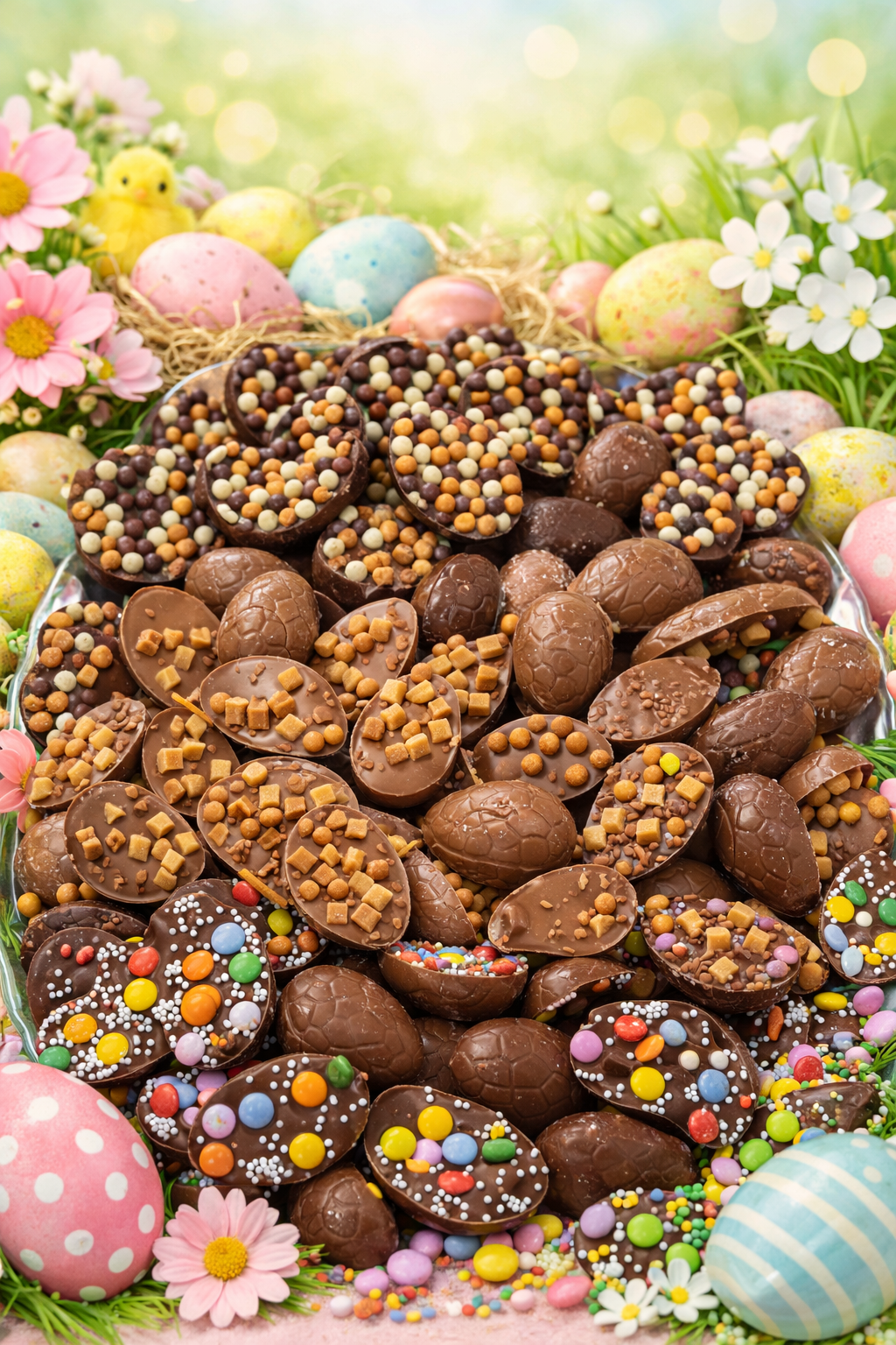 Demi œufs décorés Pralinés (x5) - Chocolaterie Belge (Hamlet)